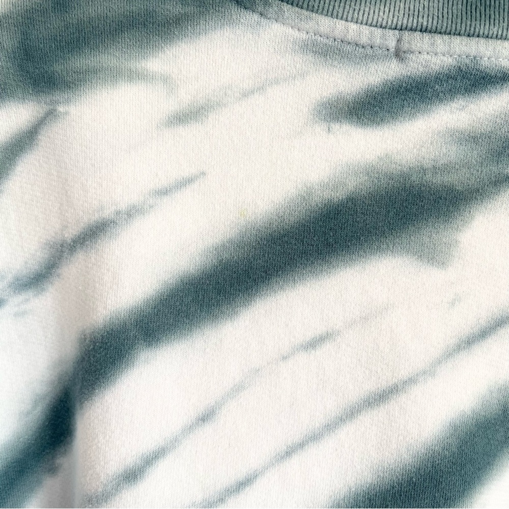 Good American Boyfriend Tie Dye Sweatshirt Crewneck Orion Blue Size Small - Picture 10 of 12